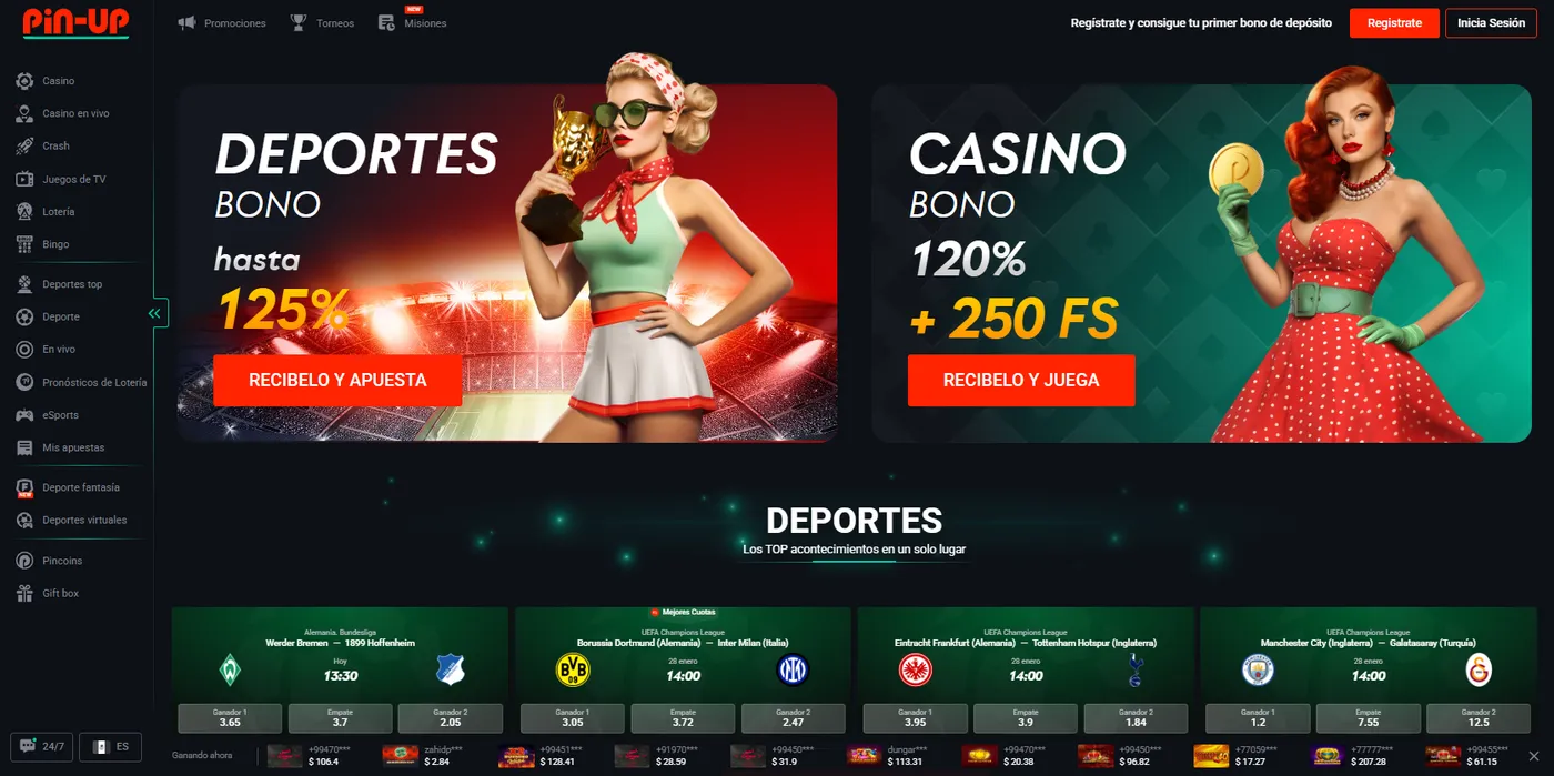Métodos de pago en Pin Up Casino México
